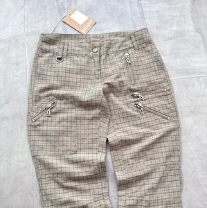 Punk John Galliano Vintage Zipper Checkered Pants Jeans Newspaper Era NEW - Picture 1 of 16