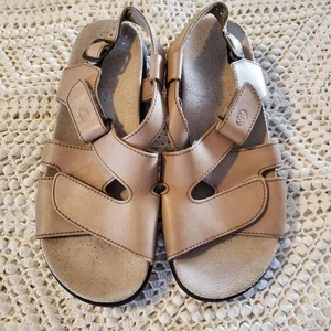 SAS Sandalen Schuhe Damengröße 7,5 M beige Leder bequem Tripad Wandern - Bild 1 von 6