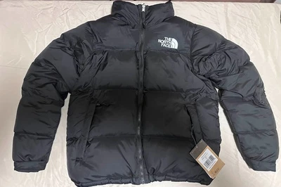 男式全新 The North Face 男式 1996 复古 Nuptse 700 羽绒夹克黑色 — 第 1/4 张图片
