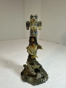 Vintage Resin Native American Totem Pole Statue - Picture 1 of 6
