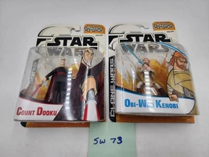 Star Wars Clone Wars Obi-Wan Kenobi & Count Dooku Cartoon Network - Picture 1 of 12