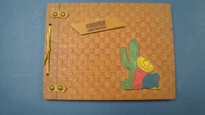 Vintage Albuquerque NM Resting Mexican Wood Scrap Book Phot Album w Photos 1935 - Picture 1 of 11