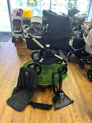 Bugaboo Fox 2 - silver Chassis Black Fabric - Professionally Restored - Image 1 of 4
