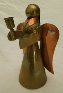 Vintage Kupfer Engel Kegel Kerzenhalter - 6,2" - Hongkong - Bild 1 von 8