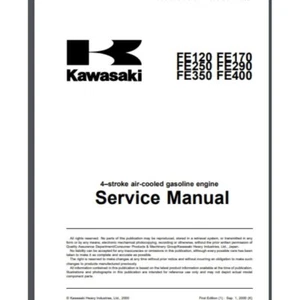 Kawasaki Engine FE120 FE170 FE250 FE290 FE350FE400 Service Manual 101 pages - Picture 1 of 1