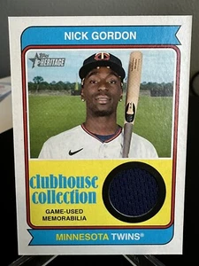 2023 Topps Heritage High Number Nick Gordon Clubhouse Collection Relics #CCR-NG - Picture 1 of 2