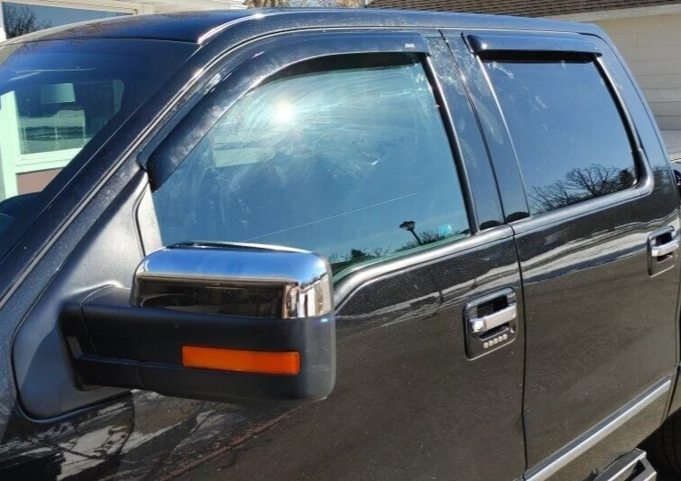 Protectores de lluvia contra humo AVS con cinta viseras de ventilación pantalla para Ford F150 2009-2014 doble cabina Foto 1 de 4