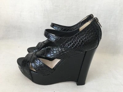 Sapato de salto Christian Dior preto couro de crocodilo/jacaré com zíper. Tamanho 8,5 - Imagem 1 de 4