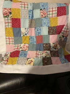 Handmade Patchwork Colors Quilt Wall Hanging Throw Picnic Blanket Lap Pad - Picture 1 of 4