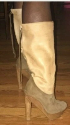 8 Botas Pierre Hardy Pelo Pony Gamuza Plataforma Tostado Camel 6" Tacón AUTÉNTICAS, RARAS Foto 1 de 4