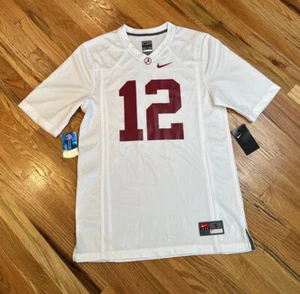 Camiseta deportiva de fútbol americano Nike Team Alabama Crimson Tide de la NCAA blanca #12 ""OG"" pequeña con etiquetas - Imagen 1 de 19