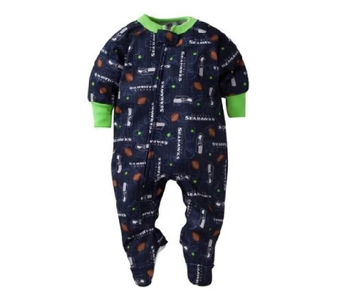 Gerber Toddler Boy NFL Seattle Seahawks Blanket Full-Zip Sleeper 2T BABY CLOTHES Cover