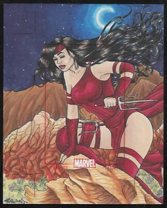 2010 Rittenhouse Marvel 70th Anniversary AP SKETCH card Elektra by Kristin Allen - Picture 1 of 2
