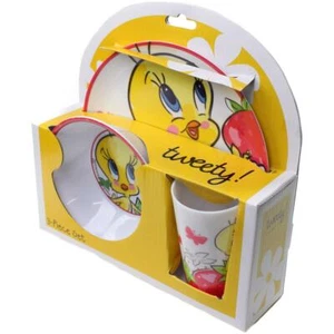 Warner Bros. Tweety Bird Strawberry 3PC Melamine Kids Dinnerware Set - Picture 1 of 1