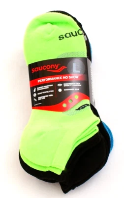 Calcetines Saucony Performance Surtidos No Show 6 pares en paquete para hombre L 8-12 Foto 1 de 2
