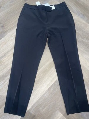 M&Co Tapered Trousers Black SIze 16 Reg Leg Straight Leg Fitted - Image 1 of 4