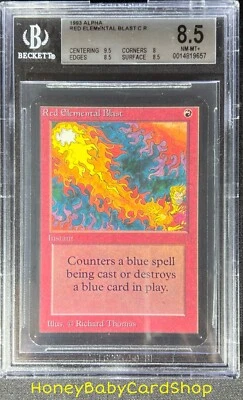 MTG Limited Edition Alpha 1993 Red Elemental Blast BGS 8.5 NM/MT+ 93/94 - Image 1 of 4