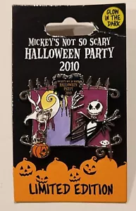 2010 Disney Pin - Jack Skellington and Zero LE 200 79793 Halloween Party w/Card - Picture 1 of 2