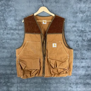 Vintage Carhartt Jagdweste Herren Canvas Cord Shell Ärmel Wildtasche XL - Bild 1 von 5