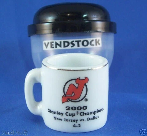 2000 NEW JERSEY DEVILS CERAMIC MINI MUG NHL 1.25" TALL STANLEY CUP CHAMPIONS Cover