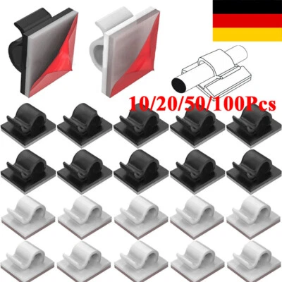 KFZ Kabelhalter selbstklebend Auto Kabel clip Befestigungsclip Kabelführung - Bild 1 von 4