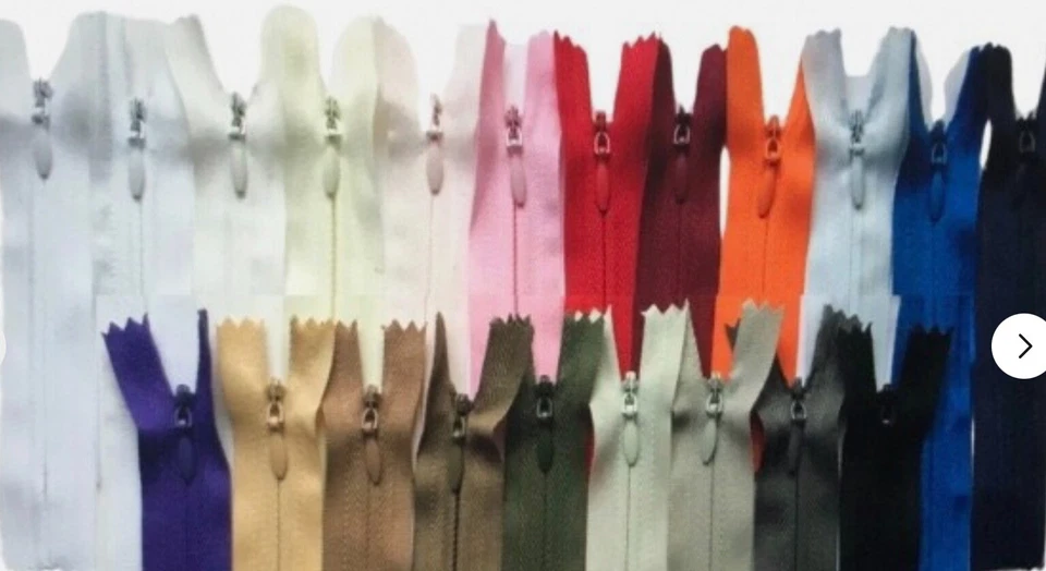 Invisible Zip Woven,Concealed,Close end,Auto-lock from 4 inch up to 24 inch UK - Image 1 of 1