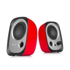 Edifier R12U Red 2.0 computer speakers USB powered 3.5mm JACK balanced sound - Picture 1 of 3