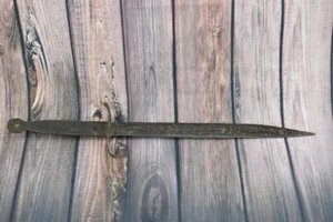 Antique Turkish Ottoman Old Dagger 17.7" Length Engraved Blade no grips  - Picture 1 of 8