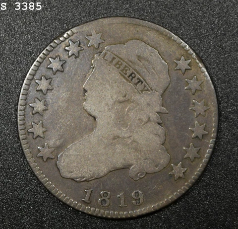 1819 Capped Bust Quarter "VG+" *Free S/H After 1st Item* Cover