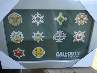 NEW Call of Duty Modern Warfare Prestige Edition Patch / Pin Set Framed CoD