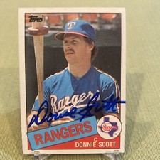 Texas Rangers Donnie Scott Signed Autographed 1985 Topps #496 Baseball Card
