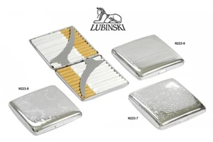 Étui Cigarettes 22 Blondes Classiques Métal Chrome Gravé LUBINSKI N223 - Imagen 1 de 1
