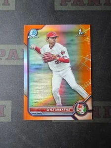 2022 Topps Chrome NPB Orange Refractor 1st RC Seita Maekawa 25/25 Last 1/1 - Picture 1 of 2