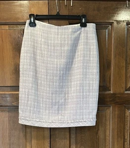 Neu mit Etikett WHBM White House Damen-Tweedrock schwarzmarkt lavendelfarben lässig Größe 6 - Bild 1 von 6