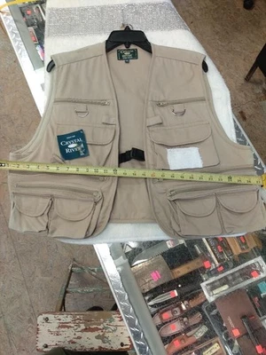 Chaleco utilitario/pesca con mosca Crystal River 2XL aprox 3" ajuste stock antiguo/nuevo Foto 1 de 4
