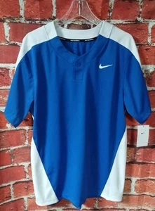 NWT Mens Lg Nike Dri-Fit One Button Nike Team Baseball Jersey DM0775 Royal - Picture 1 of 4