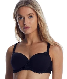 NEW! $110 SIMONE PERELE 131343 ANDORA UNDERWIRE DEMI T-SHIRT BRA BLACK 30C - Picture 1 of 3