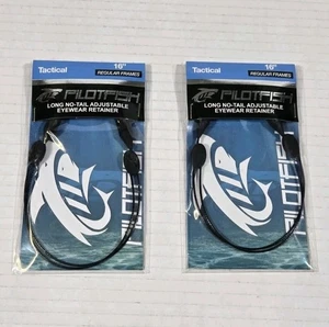 2x Pilotfish 16" Largo Sin Cola Ajustable Gafas Retenedor Cable Correa, Negro - Imagen 1 de 1