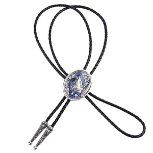 Embossed Animal Head Blue Enamel Bolo - Picture 1 of 5