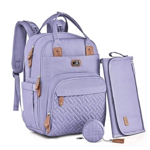 Diaper Bag Backpack with Portable Changing Pad, Pacifier Case and Stroller St... - Picture 1 of 7