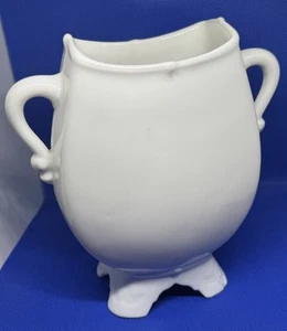 1870s Antique Gibus & Redon ironstone white vase Planter With handles - Picture 1 of 12