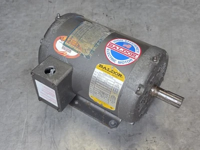 Baldor M3158T 3HP 3450RPM 208-230/460V 145T OPSB 3ph 8.2-7.4/3.7A 60Hz USED - Image 1 of 4