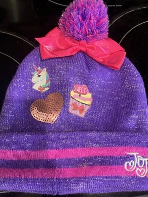 Nickelodeon Jojo Siwa Purple Knit Hat Girls One Size Fits Most Never worn - Image 1 of 3