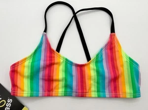Art Class Swim Top Girls Sz S 6-7 Rainbow On The Bright Side Tankini UPF 50 - Picture 1 of 13