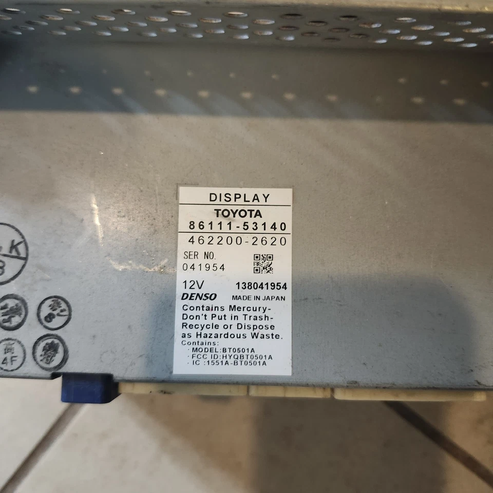 06-08 Lexus IS250 IS350 GPS Navegación Cerebro Módulo 86111-53060 OEM Sin PANTALLA Foto 1 de 4