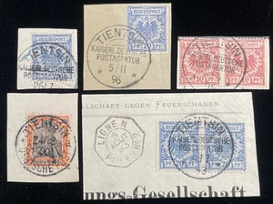 Oficinas de correos alemanas en China 1886-1901 Alemania usadas en Tientsin, grupo escaso - Imagen 1 de 4