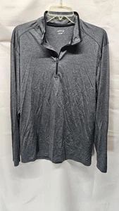 Herren Bcg Größe Medium grau Langarm Viertel Reißverschluss Performance Shirt - Bild 1 von 4