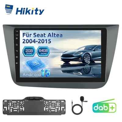 DAB+ Android 15 Autoradio Für Seat Altea 2004-2015 Carplay GPS Nav FM RDS Kamera - Bild 1 von 4