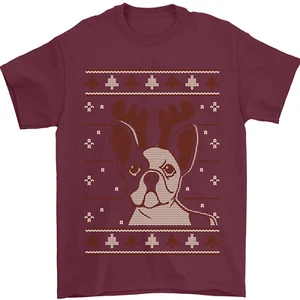 Ein lustiger Weihnachtsmops Herren T-Shirt 100% Baumwolle - Bild 1 von 98