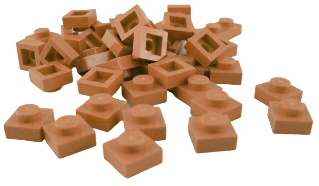 Lego 50 Stück Platte 1x1 in mittelnougat (3024) Platten 1 x 1 medium nougat Neu - Bild 1 von 1